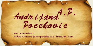 Andrijana Počeković vizit kartica